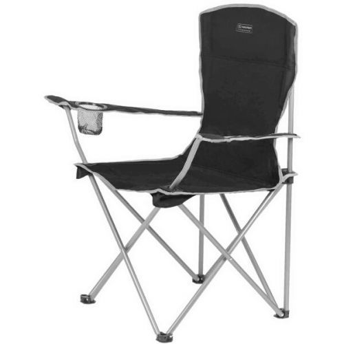 HIGHLANDER MORAY Skládací židle s opěrkami, černá, velikost UNI