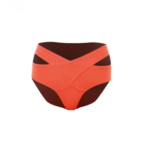 Trendyol Red Cut Out Detailed High Waist Bikini Bottom