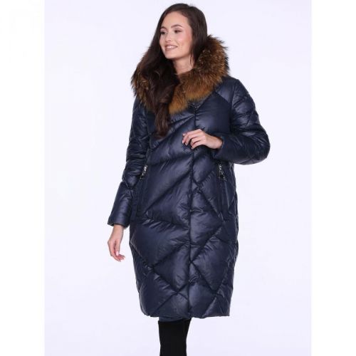 PERSO Woman's Coat BLH220039FR Navy Blue