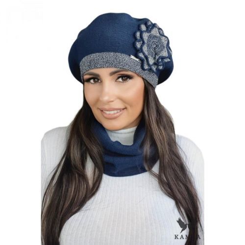 Kamea Woman's Beret K.22.011.12 Navy Blue