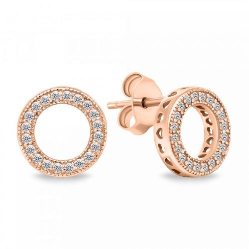 Brilio Silver Nadčasové bronzové náušnice se zirkony EA607R