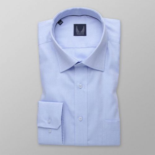 Pánská klasická košile světle modrá s drobným vzorem 14690