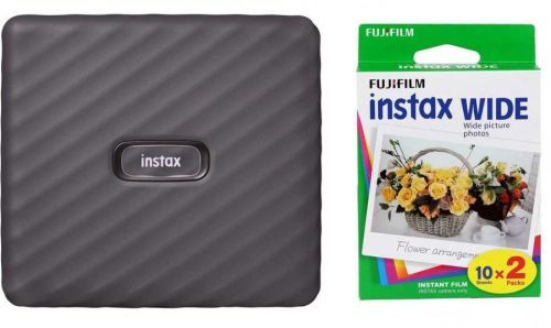 Fujifilm Instax Link WIDE + Instax Wide film 20x foto šedý