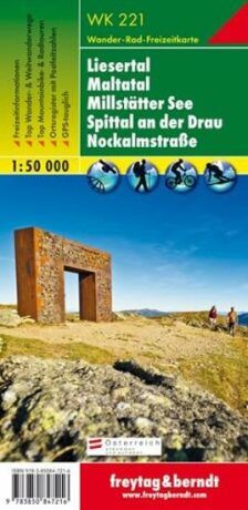 WK 221 Liesertal, Maltatal, Millstätter See, Spittal a.d. Drau, Nockalmstraße, Wanderkarte 1:50.000/mapa