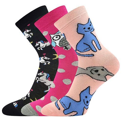 3PACK dětské ponožky Boma vícebarevné (057-21-43XIII-mix-C) 30/34