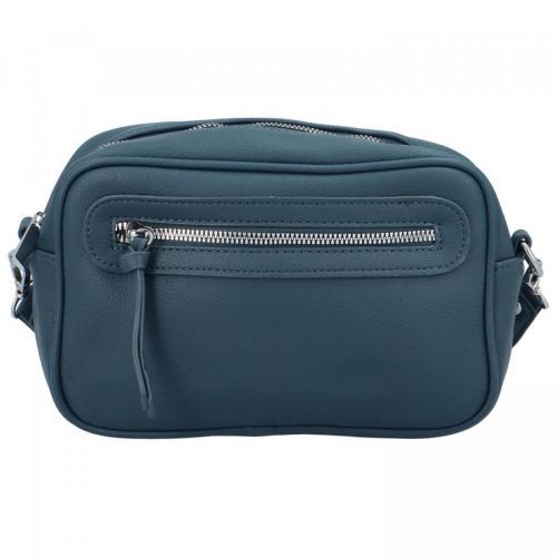 Trendová dámská koženková crossbody Hubag, světle modrá