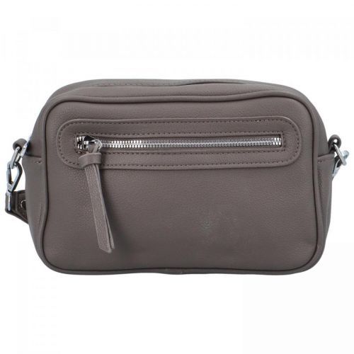 Trendová dámská koženková crossbody Hubag, šedá