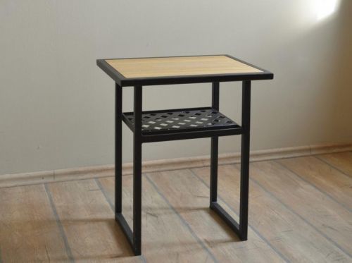 IRON-ART Noční stolek DOVER - se dřevem