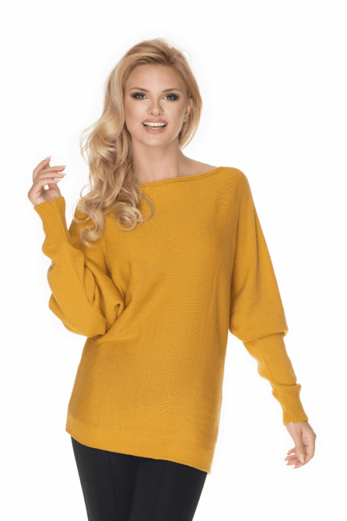 PeeKaBoo Dámský volný oversize netopýří svetr Isaszeg hořcicová univerzální