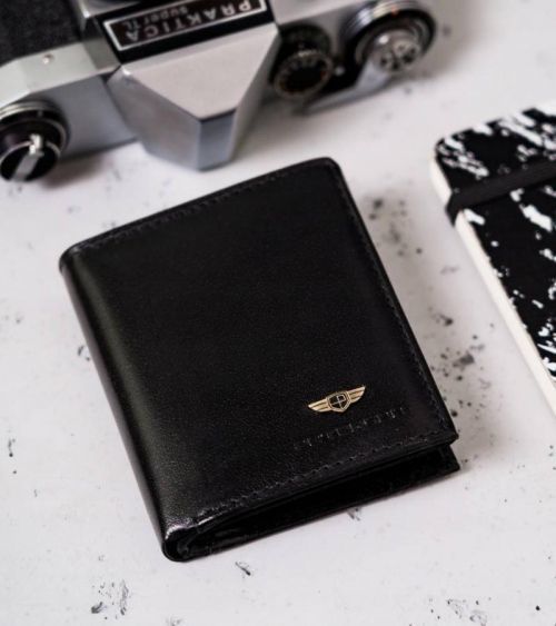 Peterson Pánská kožená peněženka zabezpečena technologií RFID Kozar černá univerzální