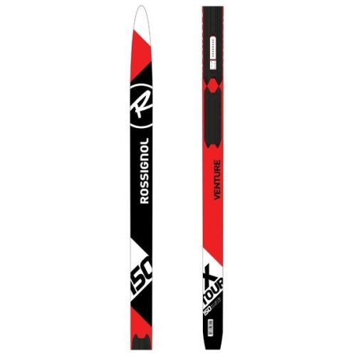 Rossignol XT VENTURE JR WXLS+TOUR JR STEP IN Juniorské běžecké lyže na klasiku s podporou stoupání, černá, velikost 120