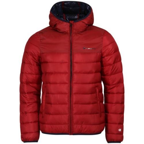 Champion RIPSTOP WOVEN HOODED JACKET Pánská zimní bunda, červená, velikost S