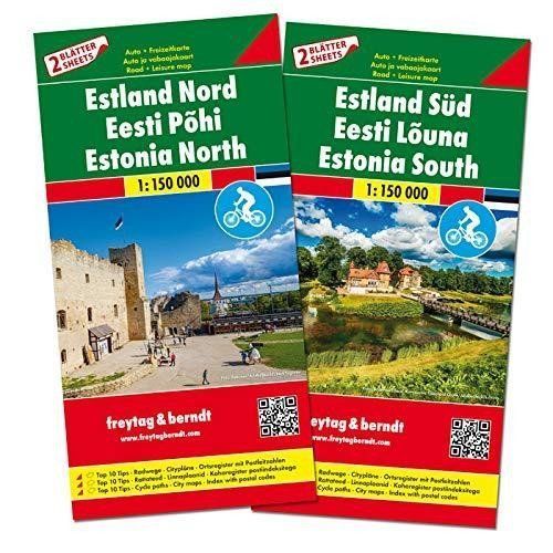 Cyklomapa Estonia (Estonsko) 1:150 t. set 2 mapy