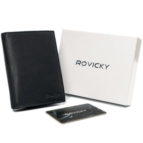 Rovicky Pánská kožená peněženka se zabezpečením RFID Monza černá univerzální