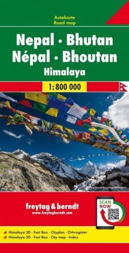 Nepál - Bhutan 1:800 000 / Automapa