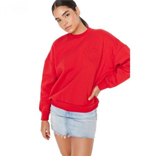 Trendyol Pomegranate Embroidery Slim Loose Knitted Sweatshirt
