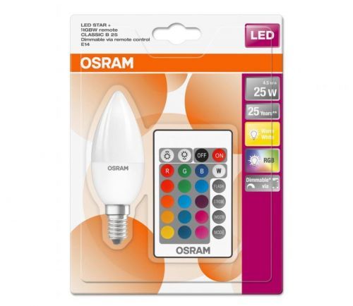 Osram LED RGBW Stmívatelná žárovka STAR E14/4,5W/230V 2700K + DO – Osram