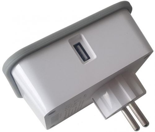 IGET HOME Power 2 USB  - WiFi chytrá zásuvka 230V + 2x USB, samostatná, měření spotřeby, 3680W (HOME Power 2 USB)