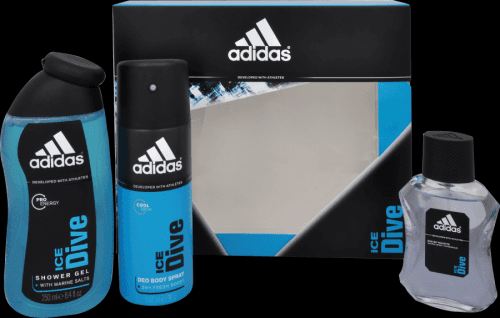 Adidas Ice Dive - toaletní voda s rozprašovačem 50 ml + sprchový gel 250 ml + deodorant ve spreji 150 ml