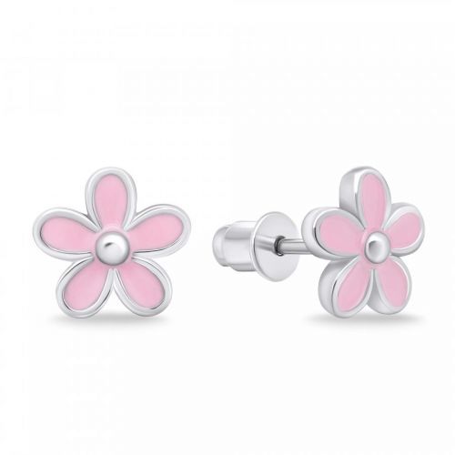 Brilio Silver Půvabné stříbrné náušnice Kytičky EA704WP