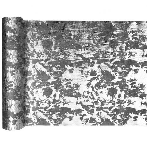 Šerpa stolová metalicky stříbrná 28 cm x 2,5 m