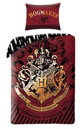 DĚTSKÉ POVLEČENÍ DO VELKÉ POSTELE HARRY POTTER BURGUND