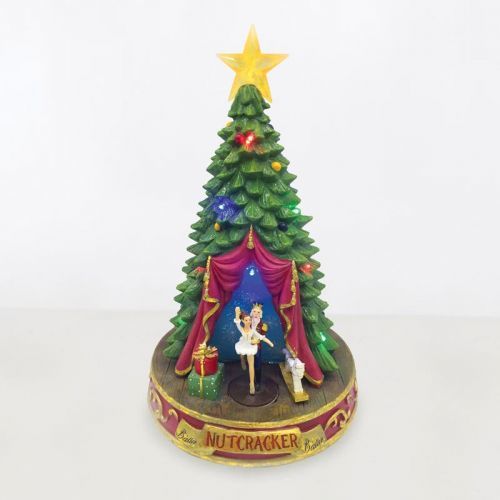 ACA Lighting LED RGB dekorace stromeček s tanečnicí s hudbou 220-240V/ 3AA na baterie 21.2x21x34cm X0330