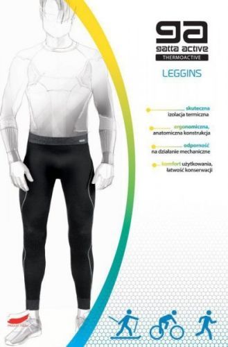 Gatta 44017 Blanc Basic Thermoactive Pánské legíny XXL Black-Grey