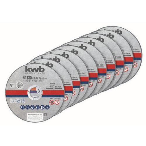 Řezné kotouče 10ks 125x1,0x22,23 49712022