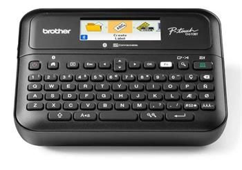 Brother PT-D610BTVP tiskárna samolepících štítků s kufříkem a 24mm páska - černá/bílá, barevný LCD, Bluetooth