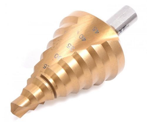 Vrták stupňovitý 10-45mm HSS-TiN do oceli XTline