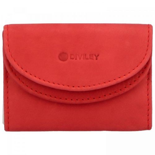 Stylová dámská menší kožená peněženka Flopo, červená