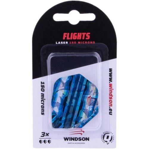 Windson FLUX LASER Set tří letek k šipkám, modrá, velikost os