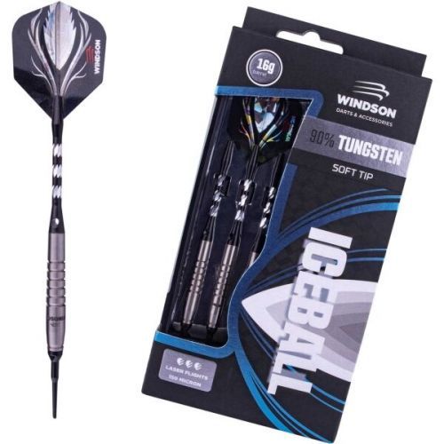 Windson ICEBALL 16 G TUNGSTEN SET Set wolframových šipek s měkkými hroty, černá, velikost os