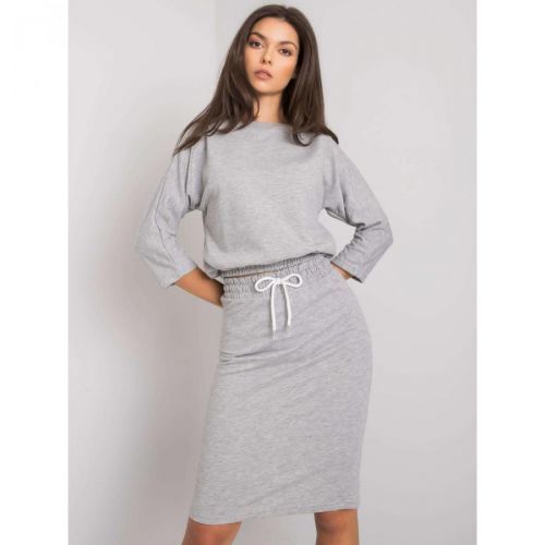 Gray two-piece set made of cotton