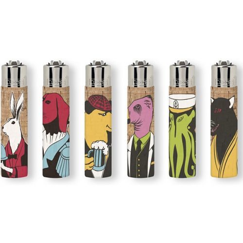 Zapalovač Clipper FCP11RH Pop Covers Cork Vintage Animals