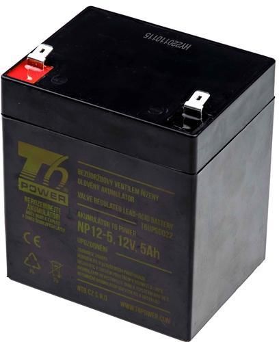 T6 POWER olověný akumulátor NP12-5, 12V, 5Ah (T6UPS0022)