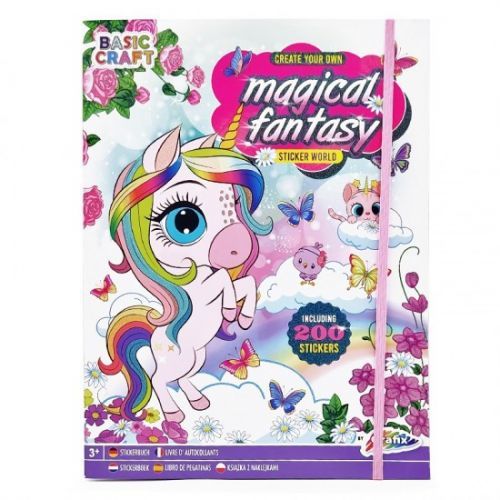 Magická Fantasy kniha se samolepkami