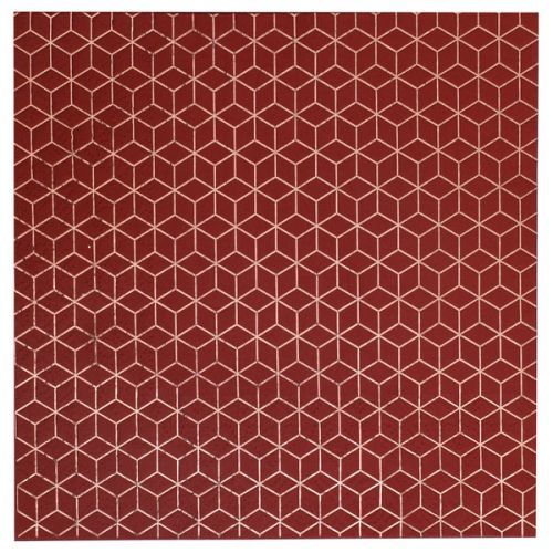 Ubrousky papírové červené Krychličky zlaté 16,5 x 16,5 cm 20 ks