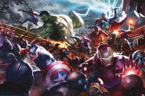 PYRAMID INTERNATIONAL Plakát, Obraz - Marvel Future Fight - Heroes Assault, ( x 61 cm)