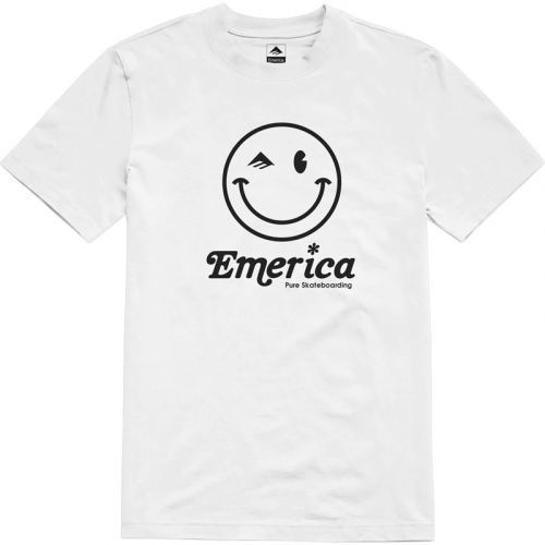 triko EMERICA - Happy Face Tee White (100) velikost: M