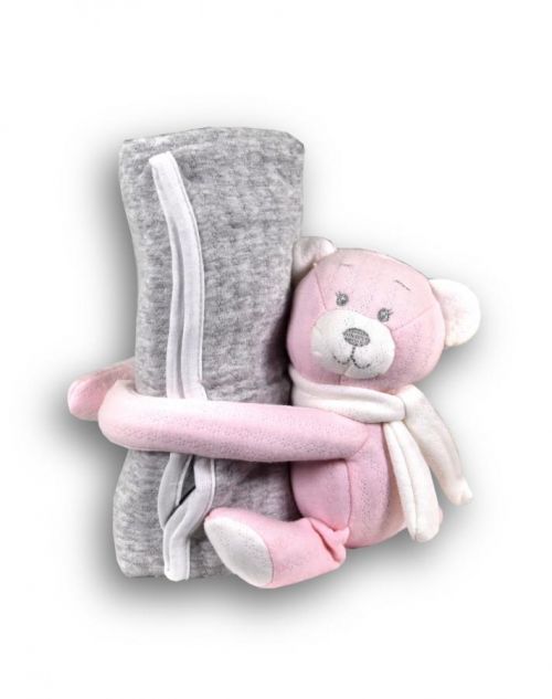 TP Medvídek s dekou - růžový