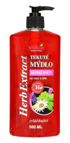 Vivaco Herb extrakt Tekuté mýdlo Alpské květy HERB EXTRACT 500 ml