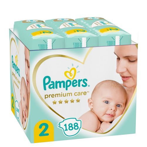 Pampers Premium Care Velikost 2 Plenky (4-8kg) 188 ks