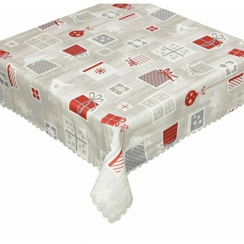 Ubrus polyesterový OXY, Sváteční dárečky 120 x 140cm