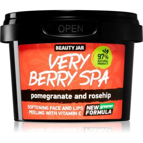 Beauty Jar Very Berry Spa zjemňující cukrový peeling na obličej 120 g