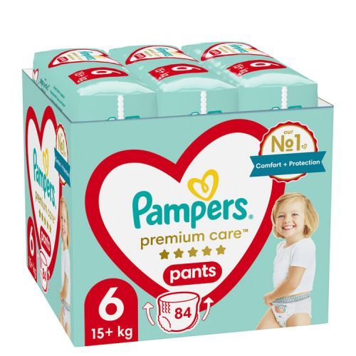 Pampers Plenkové Kalhotky Premium Care Velikost 6 (15kg+) 84 ks