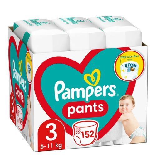 Pampers Pants Plenkové Kalhotky Velikost 3 (6-11kg) 152 ks