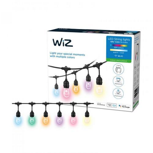 WiZ String Lights LED světelný řetěz, CCT, RGB, plast, 1W, P: 148 cm, K: 20cm