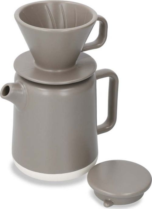 Hnědý keramický set konvičky a držáku na kávový filtr 0.8 l La Cafetiere Seville - Kitchen Craft